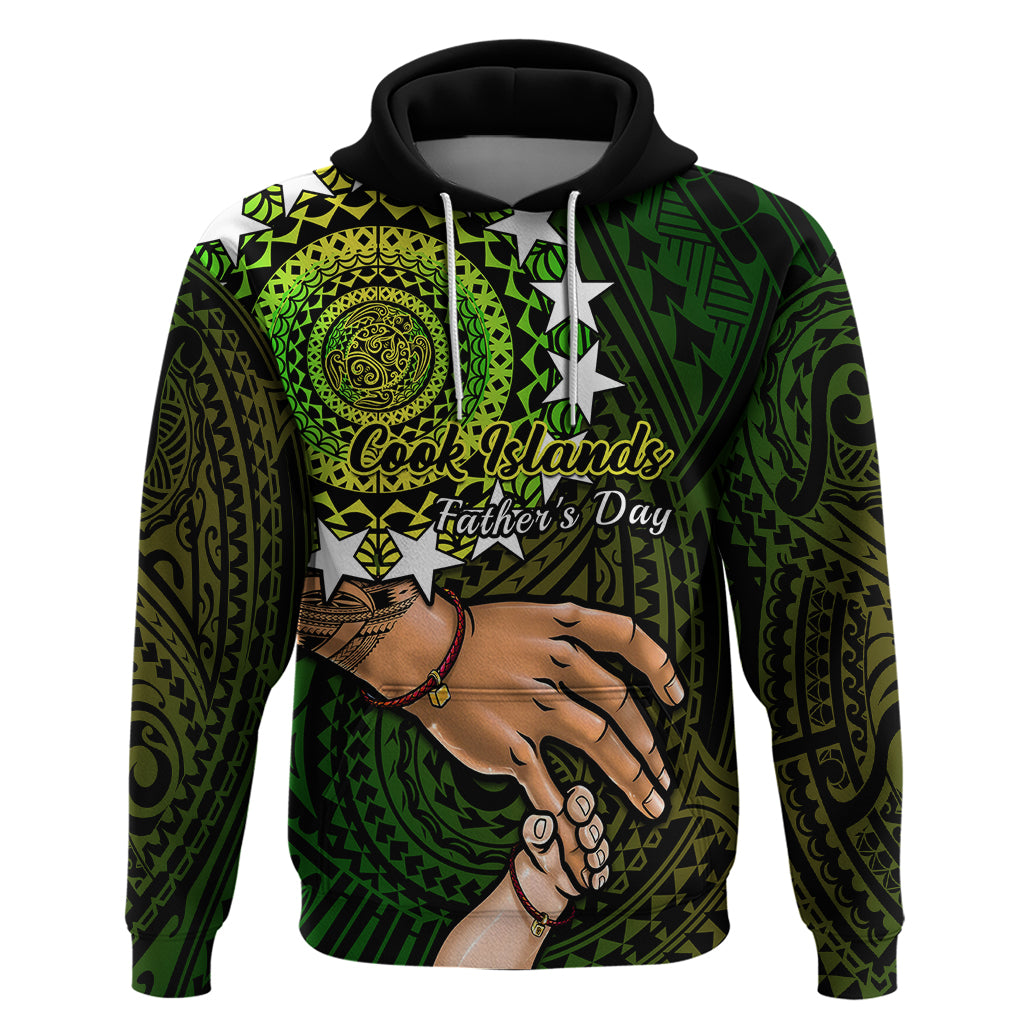 Polynesian Pride Father Day Cook Islands Hoodie I Love You Dad Kuki Airani Turtle Pattern - Wonder Print Shop