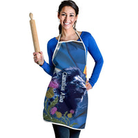 Cianalas Alba Scotland Apron Scottish Lion and Thistle Blue Version