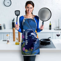Cianalas Alba Scotland Apron Scottish Lion and Thistle Blue Version