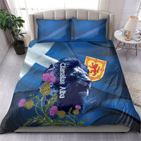 Cianalas Alba Scotland Bedding Set Scottish Lion and Thistle Blue Version