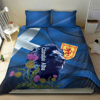 Cianalas Alba Scotland Bedding Set Scottish Lion and Thistle Blue Version