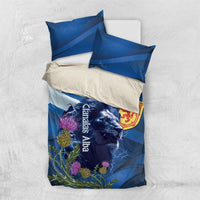 Cianalas Alba Scotland Bedding Set Scottish Lion and Thistle Blue Version