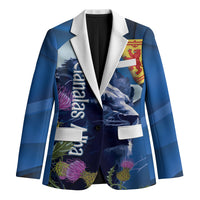 Cianalas Alba Scotland Blazer Scottish Lion and Thistle Blue Version