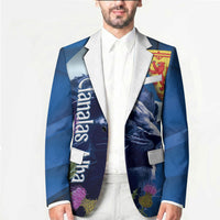 Cianalas Alba Scotland Blazer Scottish Lion and Thistle Blue Version