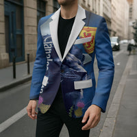 Cianalas Alba Scotland Blazer Scottish Lion and Thistle Blue Version