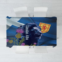 Cianalas Alba Scotland Tablecloth Scottish Lion and Thistle Blue Version