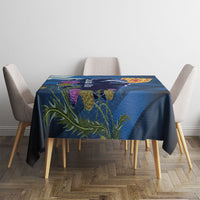 Cianalas Alba Scotland Tablecloth Scottish Lion and Thistle Blue Version