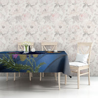 Cianalas Alba Scotland Tablecloth Scottish Lion and Thistle Blue Version