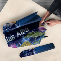 Cianalas Alba Scotland Umbrella Scottish Lion and Thistle Blue Version
