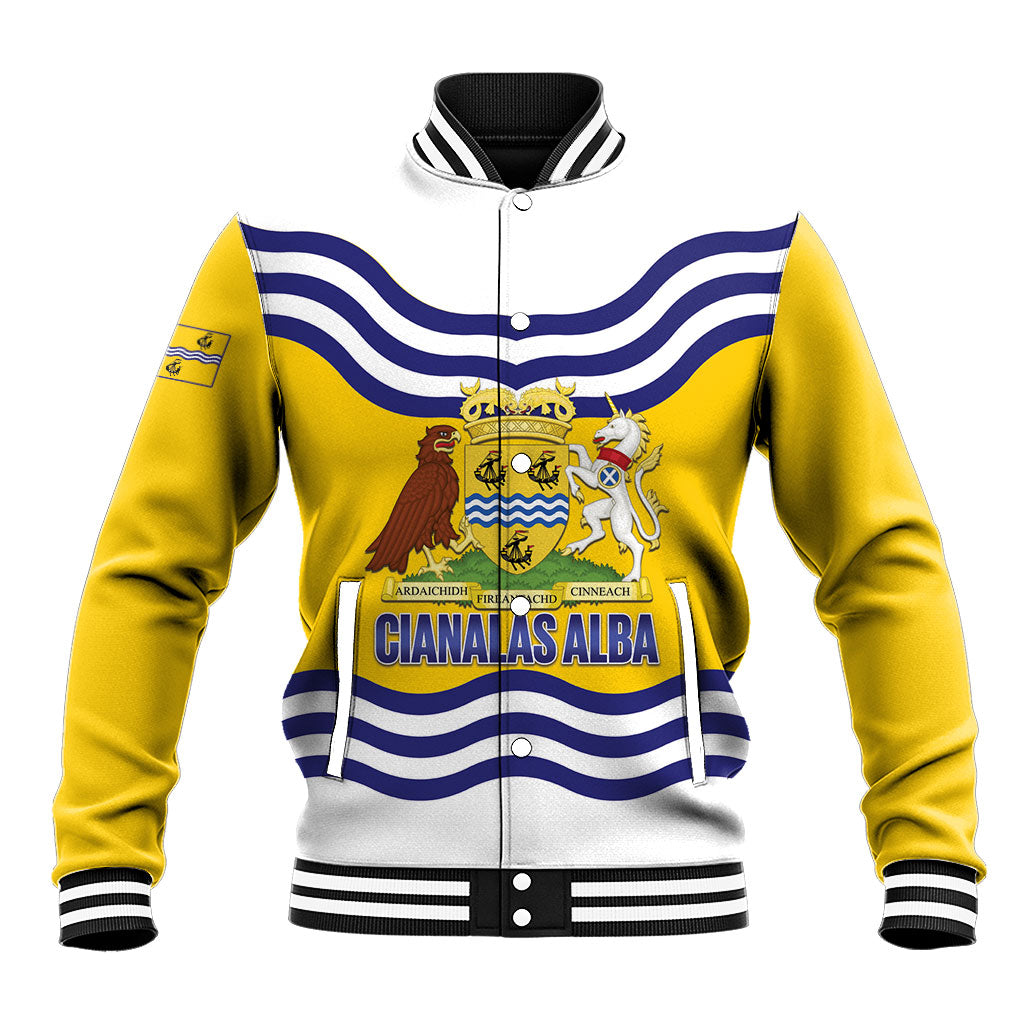 Cianalas Alba Outer Hebrides Baseball Jacket Scotland Western Isles Flag Color