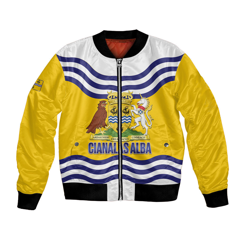 Cianalas Alba Outer Hebrides Bomber Jacket Scotland Western Isles Flag Color