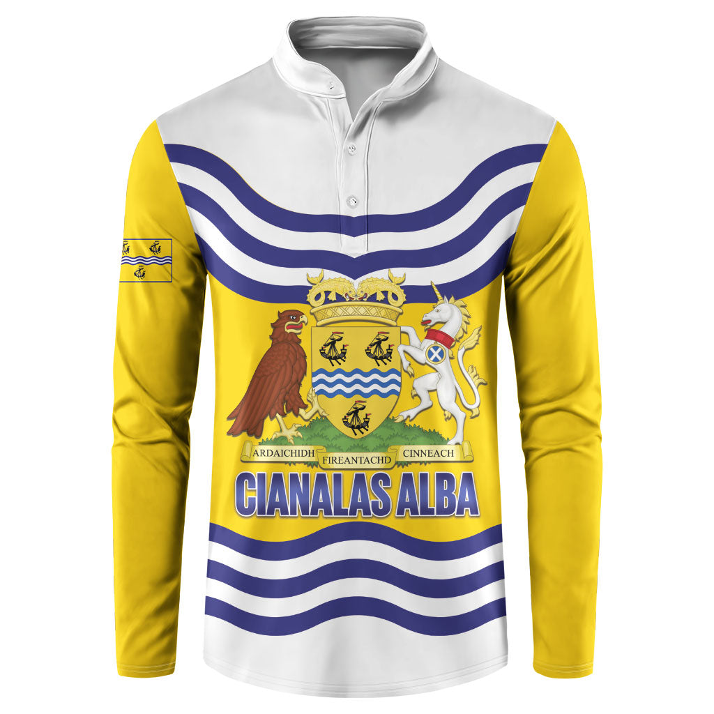 Cianalas Alba Outer Hebrides Button Sweatshirt Scotland Western Isles Flag Color