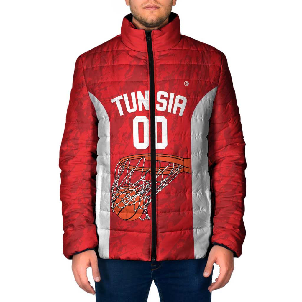 Tunisia Basketball Custom Padded Jacket Go Champions Eagles of Carthage - Wonder Print Shop