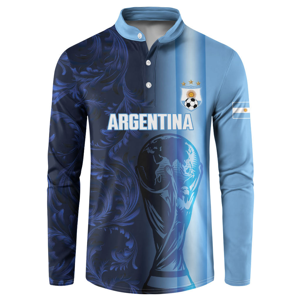 Custom Argentina World Football 2026 Button Sweatshirt La Albiceleste 4th Champion Proud