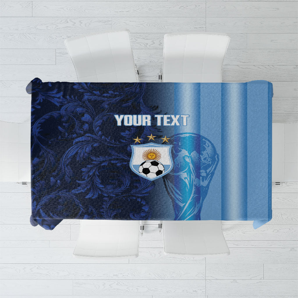 Custom Argentina World Football 2026 Tablecloth La Albiceleste 4th Champion Proud