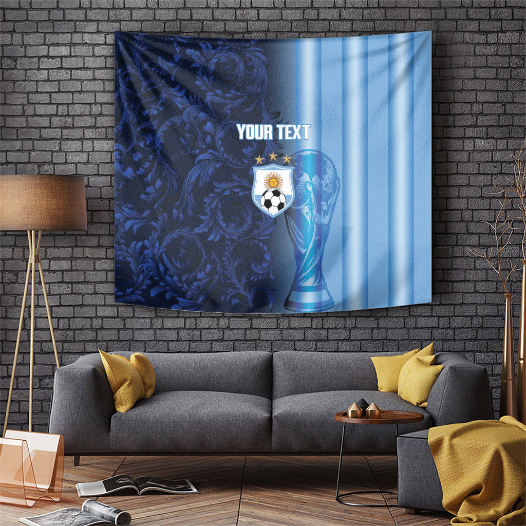 Custom Argentina World Football 2026 Tapestry La Albiceleste 4th Champion Proud