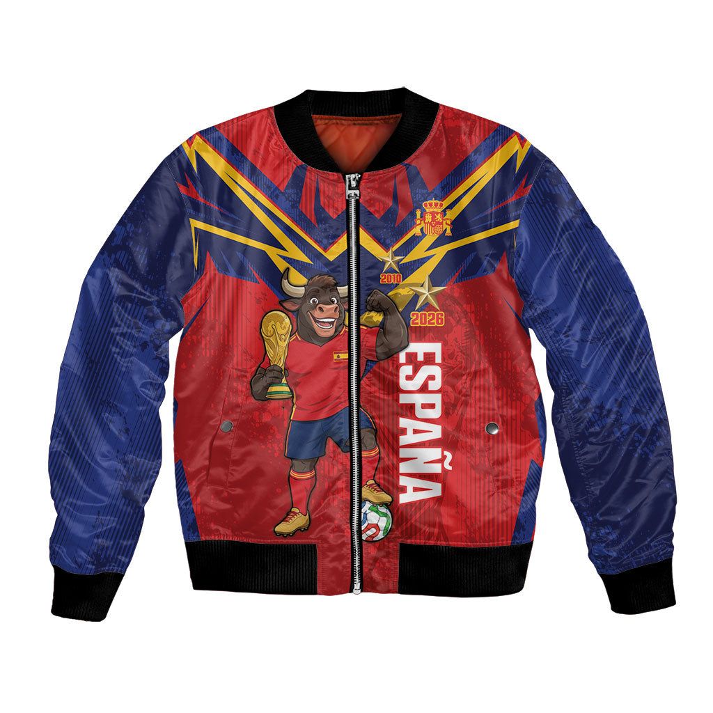Custom Spain World Football 2026 Bomber Jacket La Roja 2nd Champion Proud
