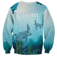 Personalized Dominica Freediving Sweatshirt Leatherback Sea Turtle Ocean Style