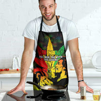 Jamaica Legend Bob Apron Lion With Cannabis Leaf Pattern - Wonder Print Shop