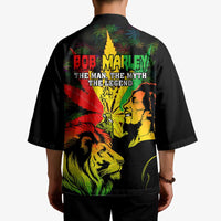 Jamaica Legend Bob Kimono Lion With Cannabis Leaf Pattern - Wonder Print Shop