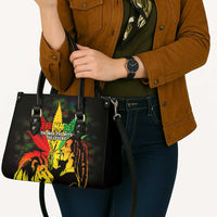 Jamaica Legend Bob Leather Bag Lion With Cannabis Leaf Pattern - Wonder Print Shop