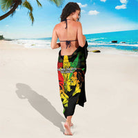 Jamaica Legend Bob Sarong Lion With Cannabis Leaf Pattern - Wonder Print Shop