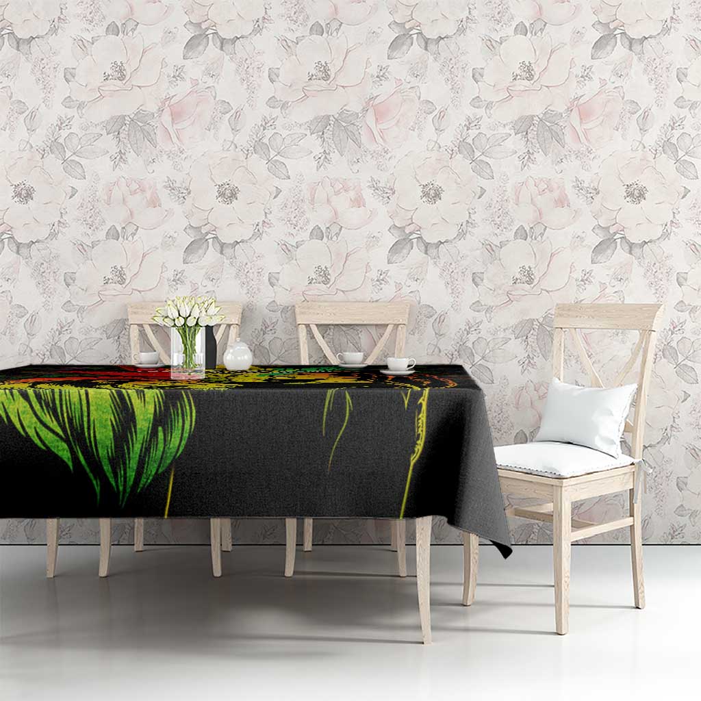 Jamaica Legend Bob Tablecloth Lion With Cannabis Leaf Pattern - Wonder Print Shop