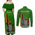 Zambia Independence Day Couples Matching Off Shoulder Maxi Dress and Long Sleeve Button Shirts Happy 59th Anniversary Kente Pattern - Wonder Print Shop