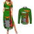 Zambia Independence Day Couples Matching Summer Maxi Dress and Long Sleeve Button Shirts Happy 59th Anniversary Kente Pattern - Wonder Print Shop