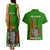 Zambia Independence Day Couples Matching Tank Maxi Dress and Hawaiian Shirt Happy 59th Anniversary Kente Pattern - Wonder Print Shop