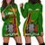 Zambia Independence Day Hoodie Dress Happy 59th Anniversary Kente Pattern - Wonder Print Shop