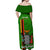 Zambia Independence Day Off Shoulder Maxi Dress Happy 59th Anniversary Kente Pattern - Wonder Print Shop