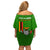 Zambia Independence Day Off Shoulder Short Dress Happy 59th Anniversary Kente Pattern - Wonder Print Shop