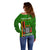 Zambia Independence Day Off Shoulder Sweater Happy 59th Anniversary Kente Pattern - Wonder Print Shop