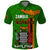 Zambia Independence Day Polo Shirt Happy 59th Anniversary Kente Pattern - Wonder Print Shop