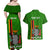 Personalised Zambia Independence Day Couples Matching Off Shoulder Maxi Dress and Hawaiian Shirt Happy 59th Anniversary Kente Pattern - Wonder Print Shop