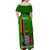 Personalised Zambia Independence Day Off Shoulder Maxi Dress Happy 59th Anniversary Kente Pattern - Wonder Print Shop