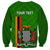 Personalised Zambia Independence Day Sweatshirt Happy 59th Anniversary Kente Pattern - Wonder Print Shop