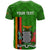 Personalised Zambia Independence Day T Shirt Happy 59th Anniversary Kente Pattern - Wonder Print Shop