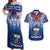 Samoa Rugby Couples Matching Off Shoulder Maxi Dress and Hawaiian Shirt 2023 Go Manu Samoa With Ula Fala Style - Wonder Print Shop