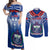 Samoa Rugby Couples Matching Off Shoulder Maxi Dress and Long Sleeve Button Shirts 2023 Go Manu Samoa With Ula Fala Style - Wonder Print Shop