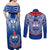 Samoa Rugby Couples Matching Off Shoulder Maxi Dress and Long Sleeve Button Shirts 2023 Go Manu Samoa With Ula Fala Style - Wonder Print Shop