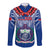 Samoa Rugby Long Sleeve Button Shirt 2023 Go Manu Samoa With Ula Fala Style - Wonder Print Shop