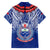 Custom Samoa Rugby Family Matching Off Shoulder Short Dress and Hawaiian Shirt 2023 Go Manu Samoa With Ula Fala Style - Wonder Print Shop