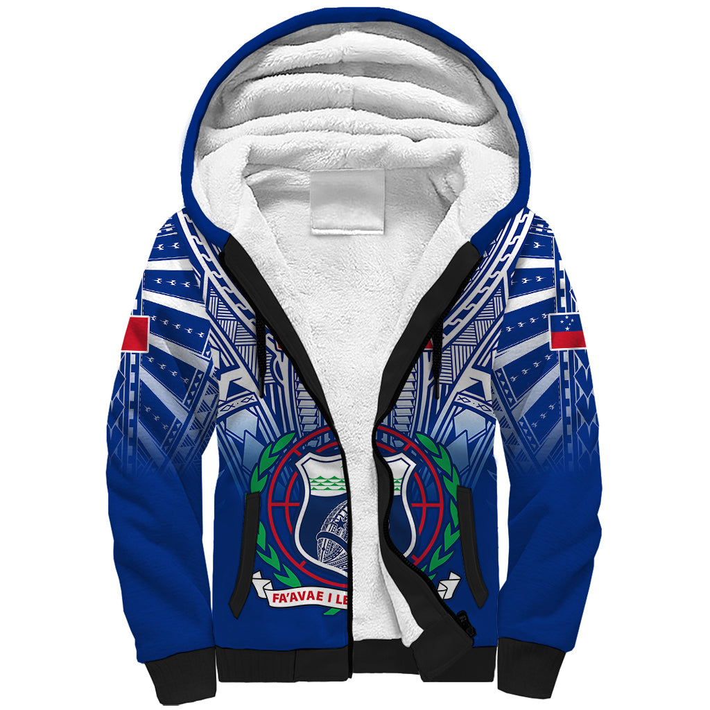 Custom Samoa Rugby Sherpa Hoodie 2023 Go Manu Samoa With Ula Fala Style - Wonder Print Shop