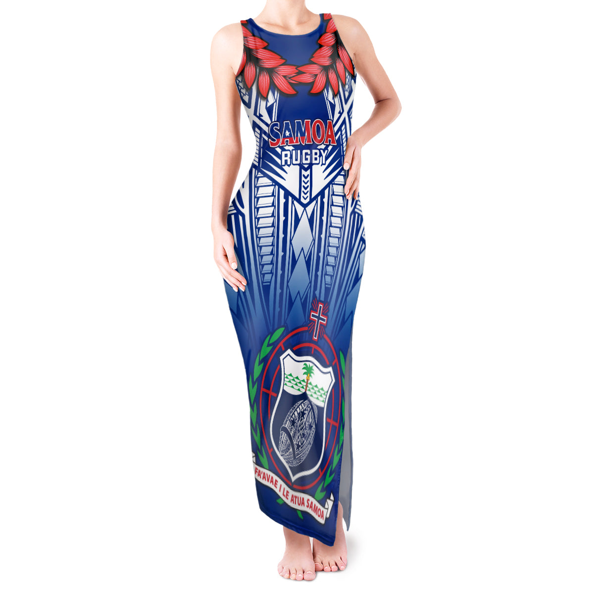 Custom Samoa Rugby Tank Maxi Dress 2023 Go Manu Samoa With Ula Fala Style - Wonder Print Shop