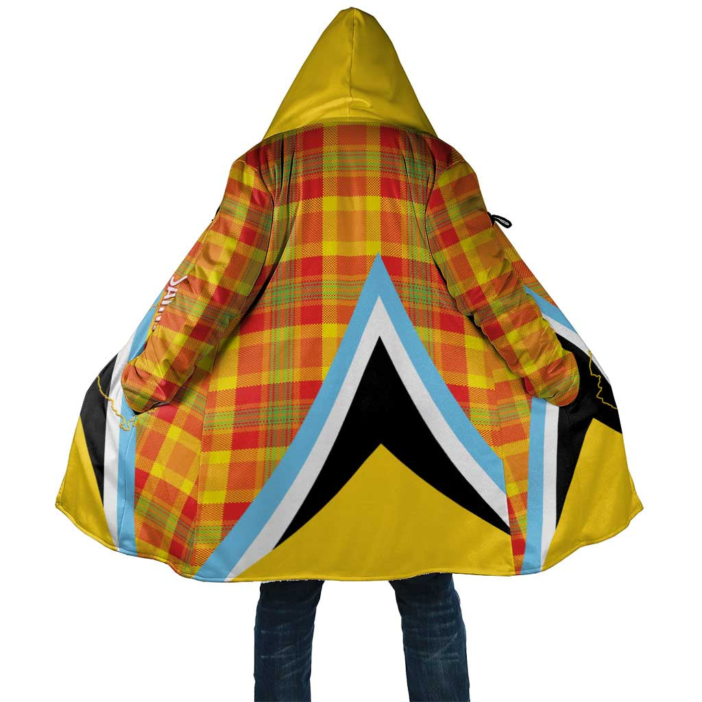 Saint Lucia Creole Day Cloak Bon Fete Jounen Kweyol Madras Pattern - Wonder Print Shop