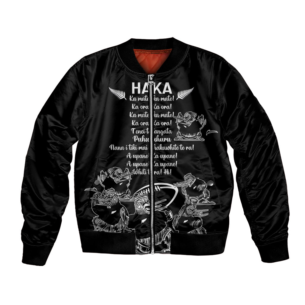 New Zealand Silver Fern Rugby Bomber Jacket Haka Aotearoa Kiwi Dance - Wonder Print Shop