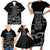 New Zealand Silver Fern Rugby Family Matching Short Sleeve Bodycon Dress and Hawaiian Shirt Haka Aotearoa Kiwi Dance - Wonder Print Shop