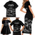 New Zealand Silver Fern Rugby Family Matching Short Sleeve Bodycon Dress and Hawaiian Shirt Haka Aotearoa Kiwi Dance - Wonder Print Shop